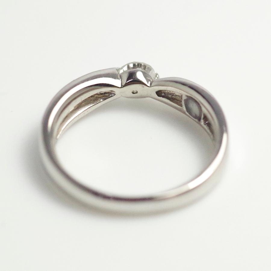 【MR17/K10WG】完全防水遺骨リング・メモリアルリングMR17 地金：10Kホワイトゴールド　0. 3ctダイヤモンド |  | 08