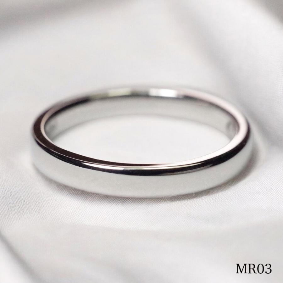 メモリアルリングMR03 地金：10Kホワイトゴールド 〜遺骨リング 完全防水の指輪〜