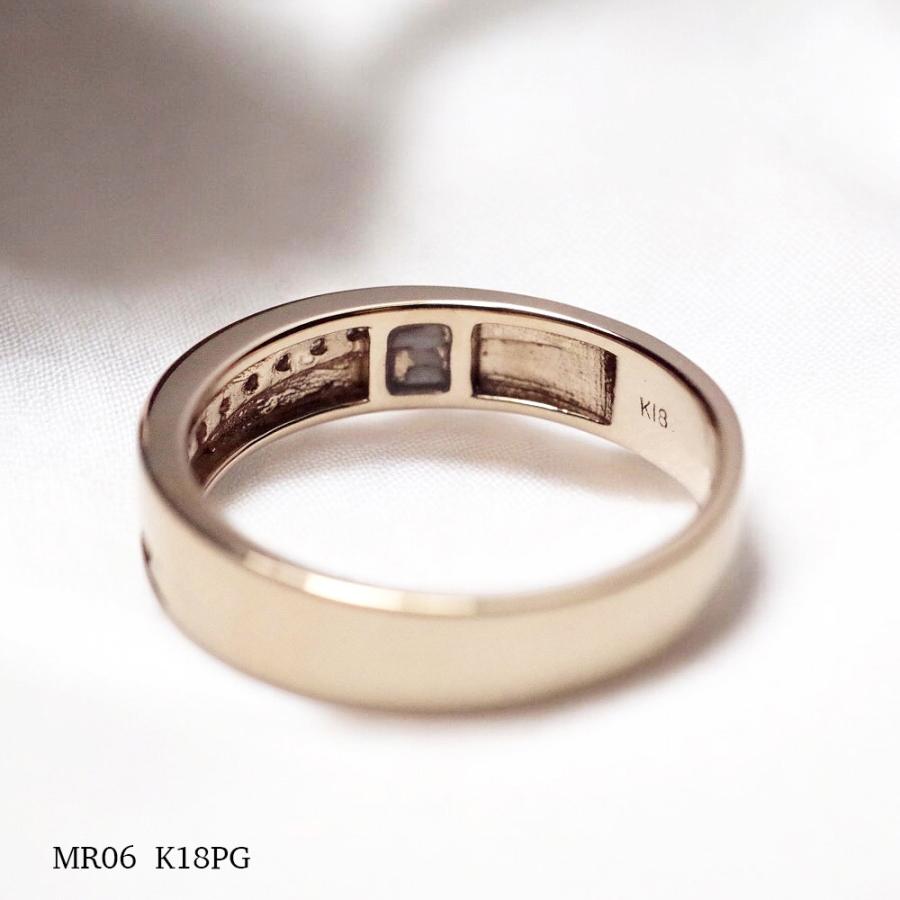 【MR06/ピンクゴールド】メモリアルリングMR06 地金：K10PG or K18PG ダイヤモンド 遺骨リング　完全防水の指輪の画像
