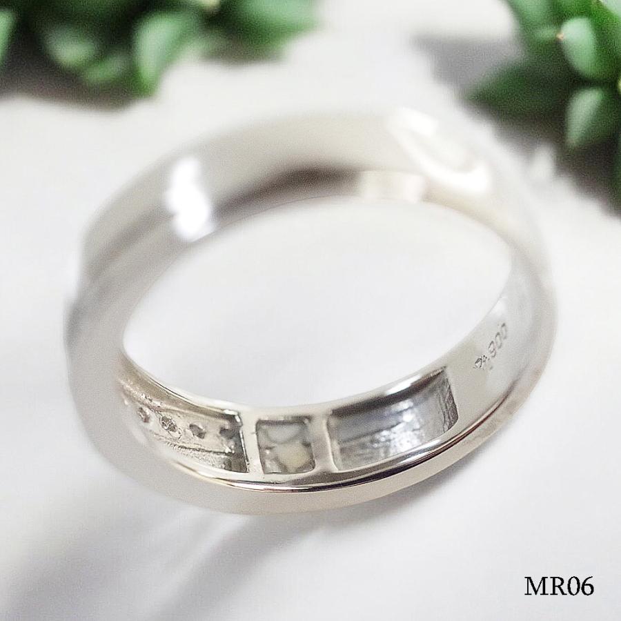 【MR06/イエローゴールド】メモリアルリング MR06 地金：K10YG or K18YG ダイヤモンド 遺骨リング　完全防水の画像
