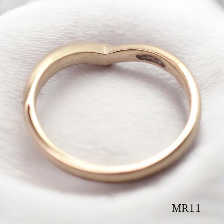 【MR11/PG ピンクゴールド】メモリアルリングMR11 地金：K10PGまたはK18PG ダイヤモンド10石 メモリアアレカの遺骨リング　完全防水の指輪の画像