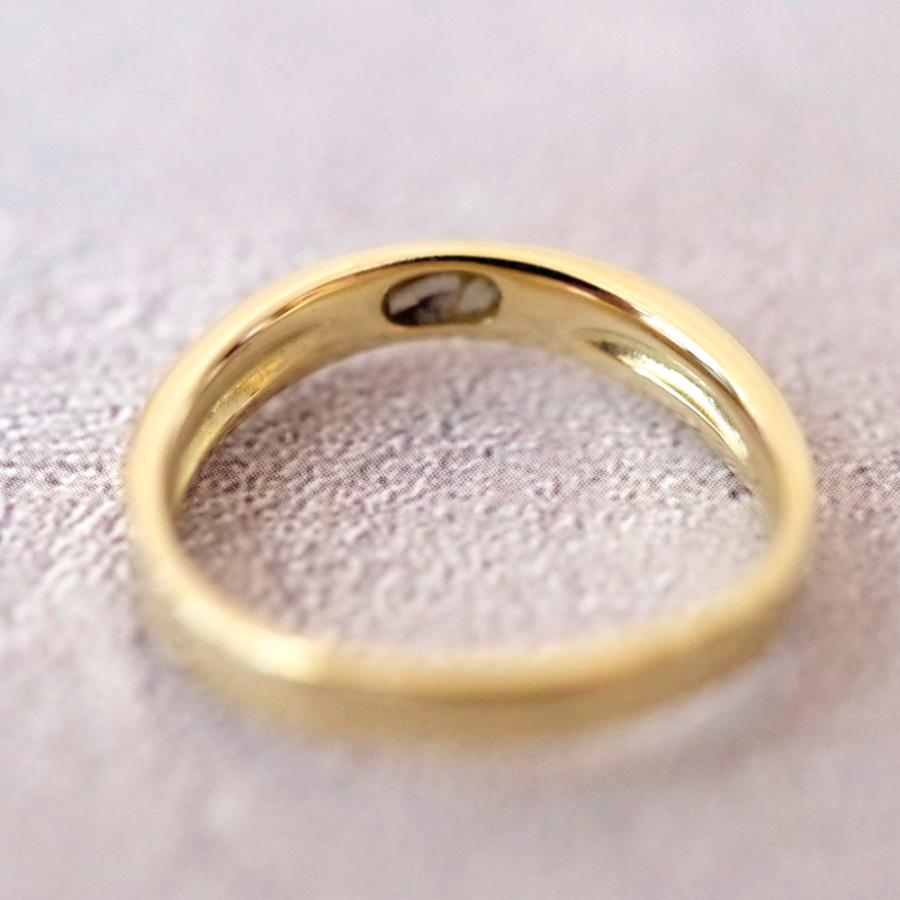 【MR18/イエローゴールド】メモリアルリングMR18   K10YG or K18YG　遺骨リング 完全防水の指輪の画像