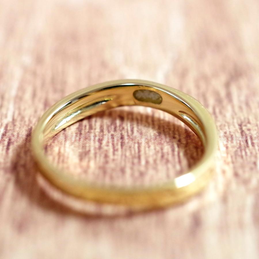 【MR18/イエローゴールド】メモリアルリングMR18   K10YG or K18YG　遺骨リング 完全防水の指輪の画像