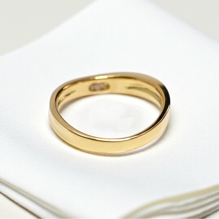 【MR18/イエローゴールド】メモリアルリングMR18   K10YG or K18YG　遺骨リング 完全防水の指輪の画像