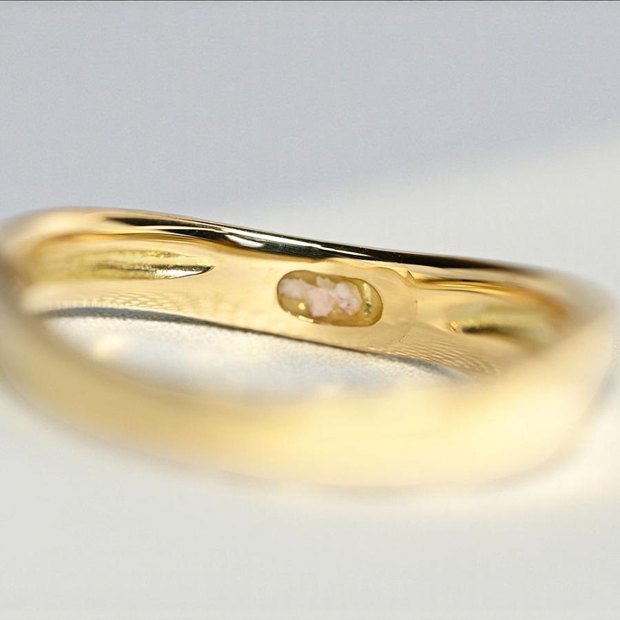 【MR18/イエローゴールド】メモリアルリングMR18   K10YG or K18YG　遺骨リング 完全防水の指輪の画像