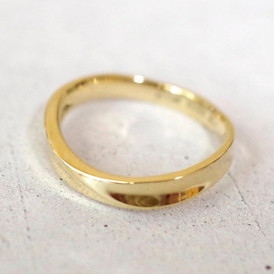 【MR18/イエローゴールド】メモリアルリングMR18   K10YG or K18YG　遺骨リング 完全防水の指輪の画像