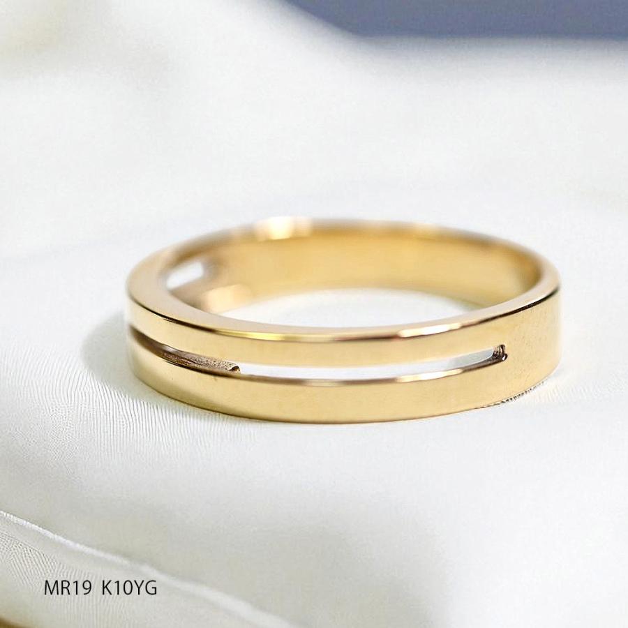 【MR19/イエローゴールド】メモリアルリングMR19 素材：K10YG or K18YG　遺骨リン グ　完全防水のセミオーダー指輪の画像