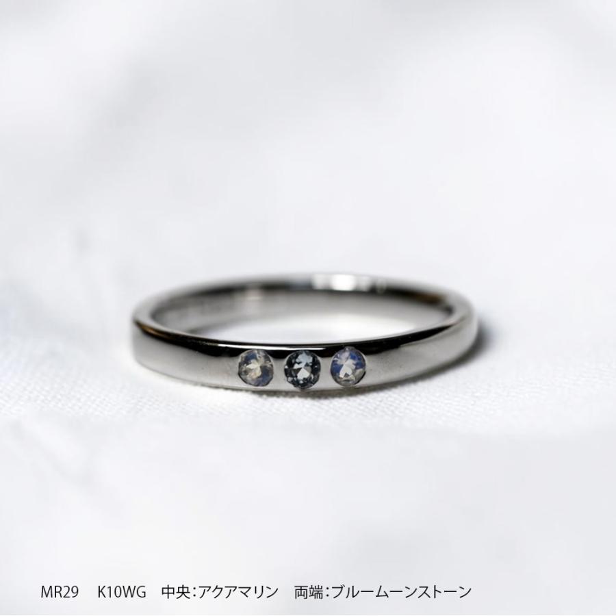 【MR29/Pt900】 プラチナ　誕生石3石アレンジ セミオーダーメモリアルリング　指輪,遺骨リングの画像