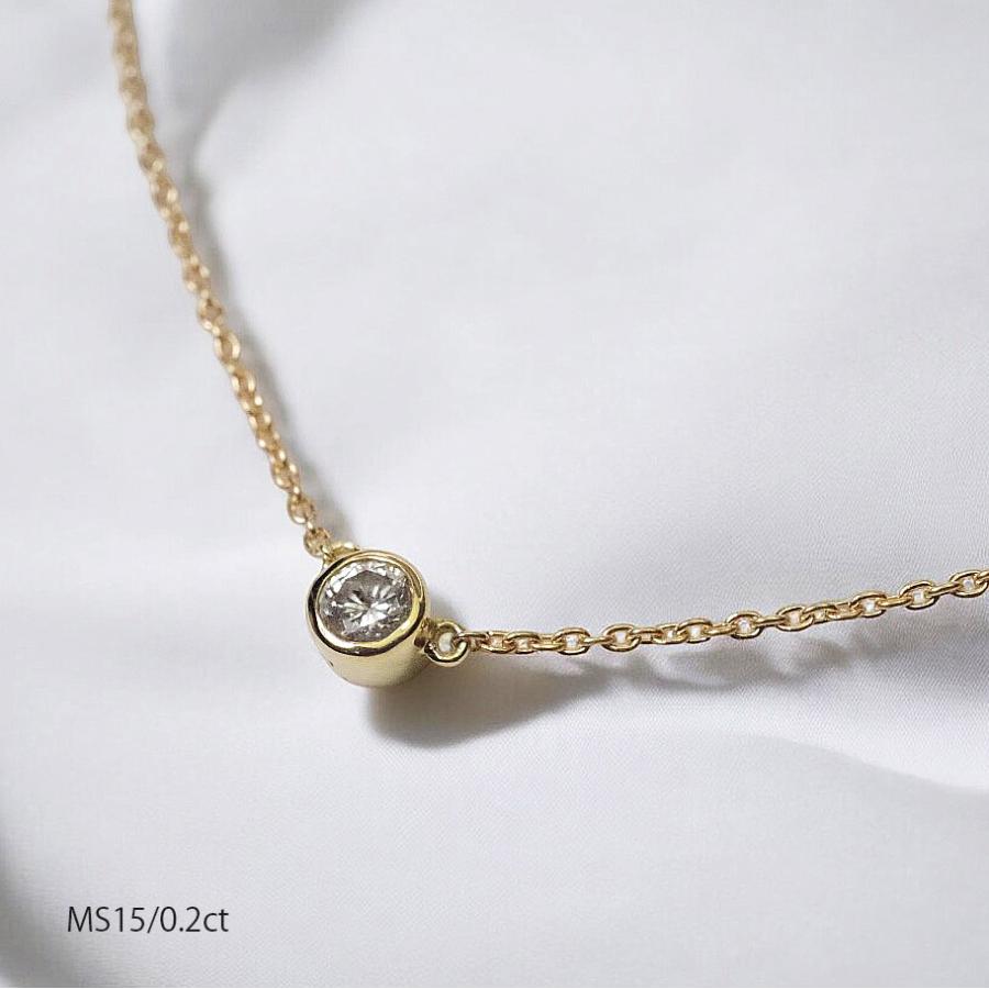 【MS15/イエローゴールド】 完全防水の遺骨ペンダント　一粒石ネックレス　MS15 　K18YG or K10YG × 誕生石3mmの画像