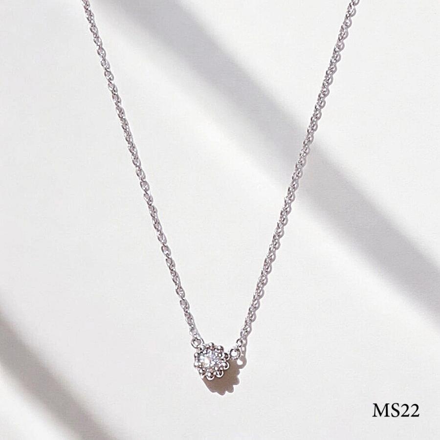 【MS22/Pt900】 完全防水の遺骨ペンダント　一粒石の誕生石　ネックレスMS22 素材：プラチナ×誕生石3mm | 