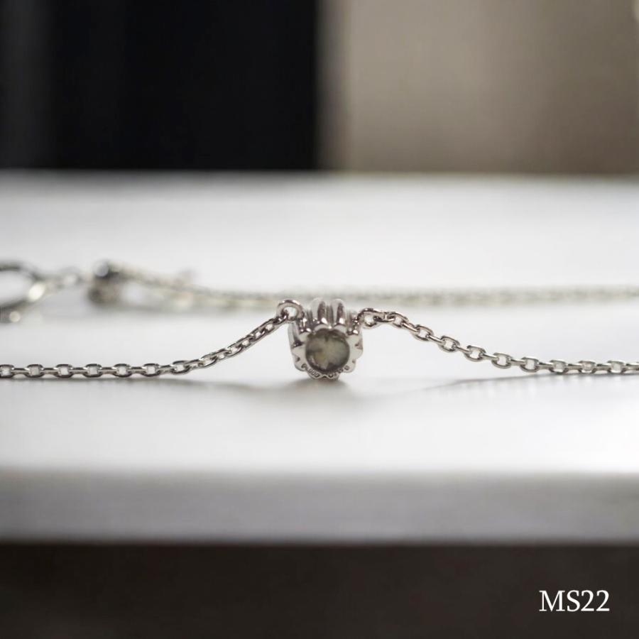 【MS22/Pt900】 完全防水の遺骨ペンダント　一粒石の誕生石　ネックレスMS22 素材：プラチナ×誕生石3mm |  | 12