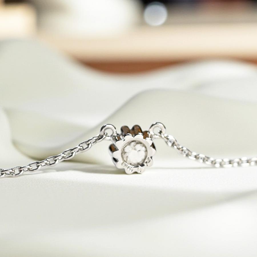 【MS22/Pt900】 完全防水の遺骨ペンダント　一粒石の誕生石　ネックレスMS22 素材：プラチナ×誕生石3mm |  | 14