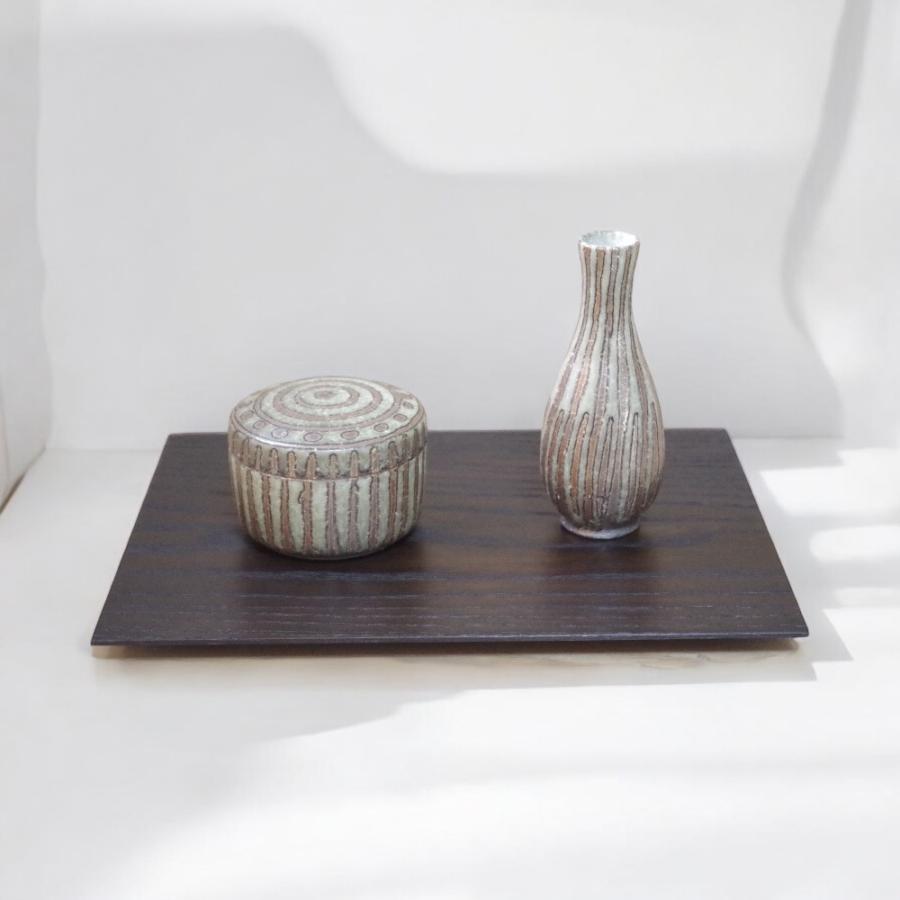 信楽焼　総手書きのミニ骨壷と三具足の4点セット　離宮（りぐう）Riguu |  | 13