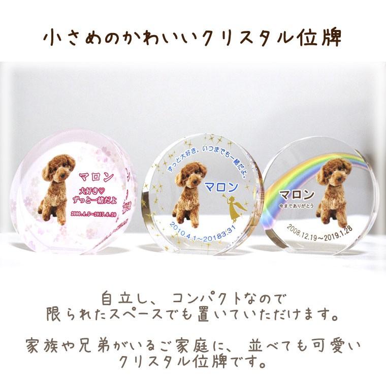 ペット位牌 クリスタル位牌 サークルスタンド 自立型 フルカラー メモリアル フルカラープリントサービス_2