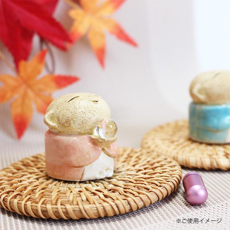 ミニ骨壷 水晶玉持ち地蔵 地蔵 手作り かわいい 遺骨入れ メモリアル