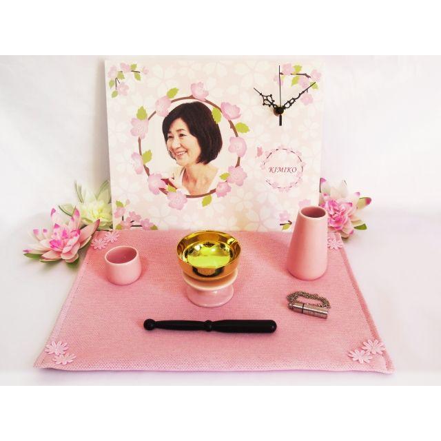 ミニ仏壇 仏壇用マット ピンク S 14号 仏具 敷き マット : 手元供養