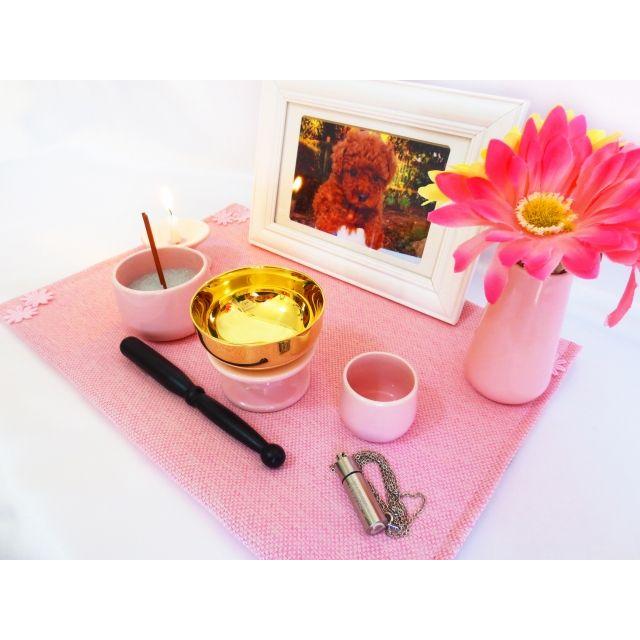 ミニ仏壇 仏壇用マット ピンク S 14号 仏具 敷き マット : 手元供養