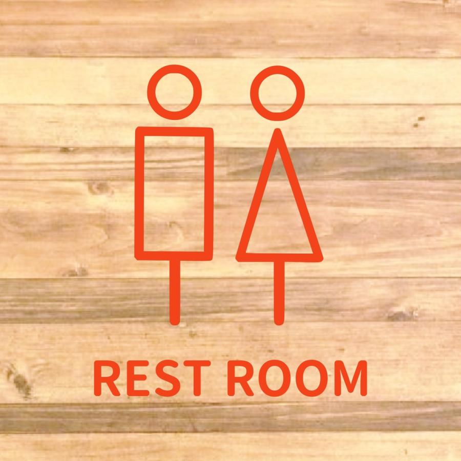 【TOILET・トイレ・RESTROOM・レストルーム】男女でシンプルなデザインでRESTROOM表示サインステッカー♪｜memories-store｜11