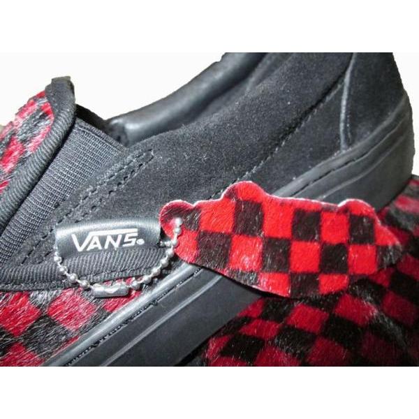 新品 バンズ スリッポン ハラコ 赤黒 Vans Memosia 通販 Yahoo ショッピング