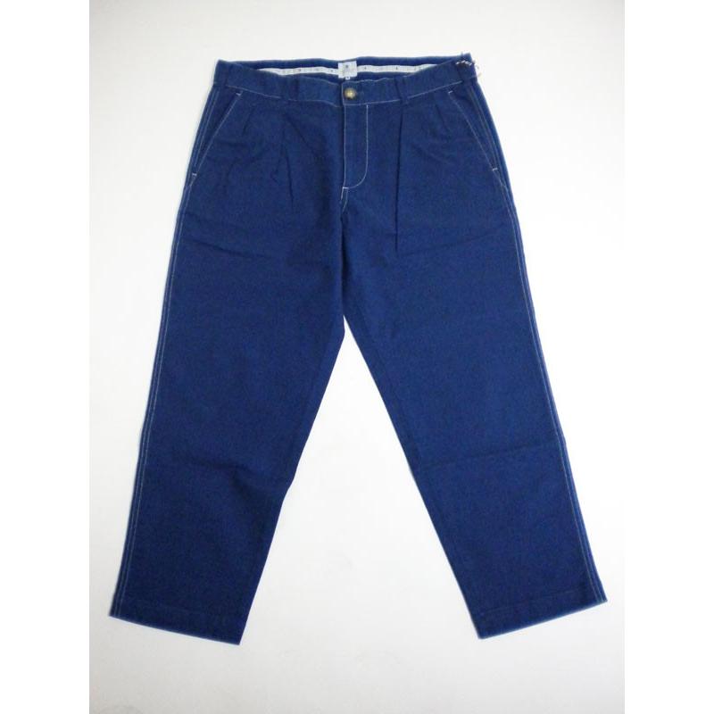 新品 アールニューボールド R Newbold クロップド パンツ マンボ パンツ ツータック 青 ブルー ハーフパンツ メンズ 夏物 サイズl Supersport Tn