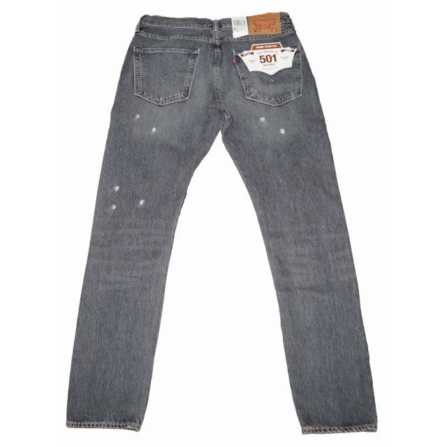 リーバイス Levis ジーンズ 501 スキニー 0037 黒 ユーズド加工 ダメージ リペア メンズ ジーパン Gパン ブラック グレー K Memosia 通販 Yahoo ショッピング