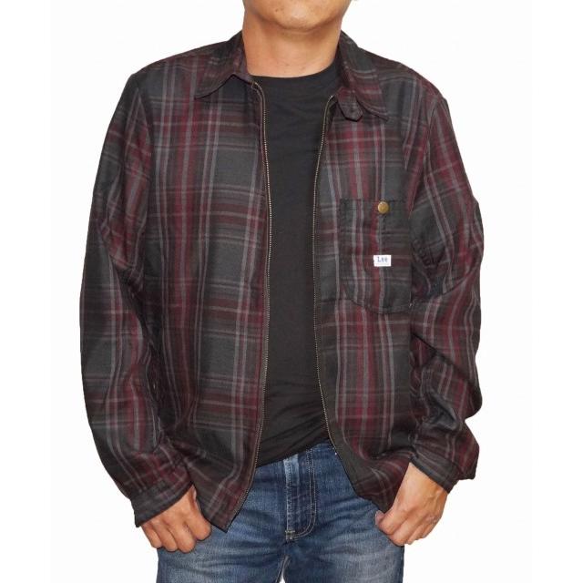 Lee リー ジャケット スウィングトップ チェック LT503-209 メンズ 春物 秋物 黒 ボルドー グレー ブラック 赤