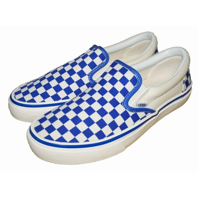 バンズ Vans スリッポン チェッカー 白 青 Vf98cf メンズ ブルー ホワイト チェック スニーカー シューズ 靴 ヴァンズ M Memosia 通販 Yahoo ショッピング
