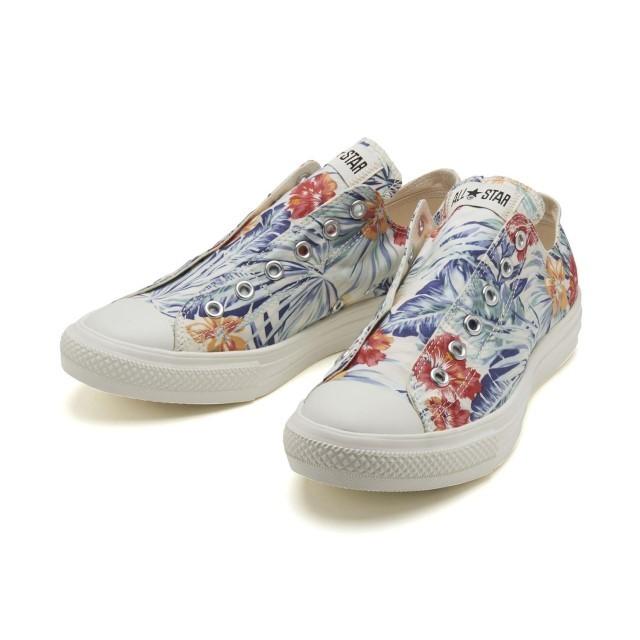 コンバース Converse オールスター Ox スリップ 花柄 白 メンズ スニーカー 軽量 紐なし スリッポン ホワイト 靴 シューズ アロハ レースレス M Memosia 通販 Yahoo ショッピング