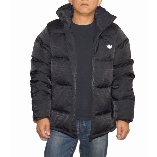 アディダス adidas ダウンジャケット折柄黒 HL9218 防寒 防風 耐寒  