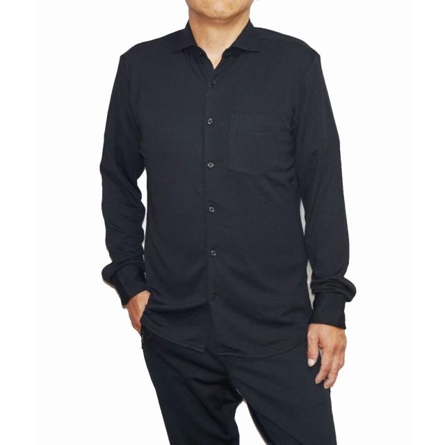 NICOLE CLUB FOR MEN ニコル セレクション 長袖シャツ 黒 3466 NICOLE CLUB FOR MEN ニコル セレクション 長袖シャツ 黒 3466
