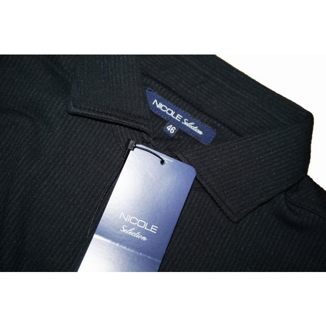 NICOLE CLUB FOR MEN ニコル セレクション 長袖シャツ 黒 3466 NICOLE CLUB FOR MEN ニコル セレクション 長袖シャツ 黒 3466