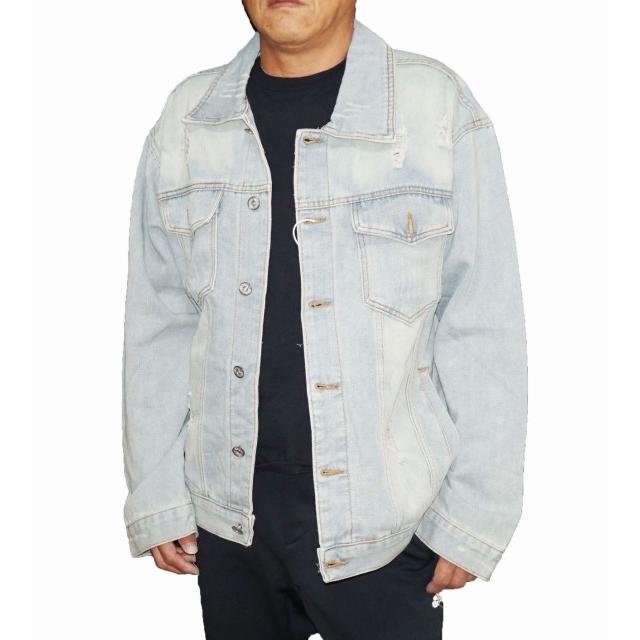 美品　Levi's ダメージ加工 デニムジャケット Levi's（リーバイス） メンズ デニムジャケット ビンテージ加工