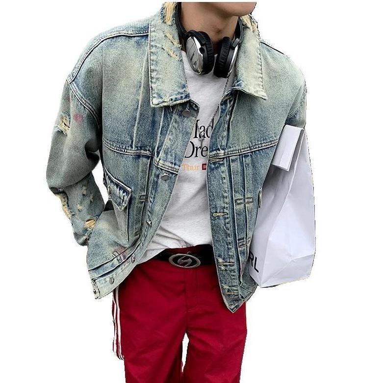 Levi's（リーバイス） メンズ デニムジャケット ダメージ加工