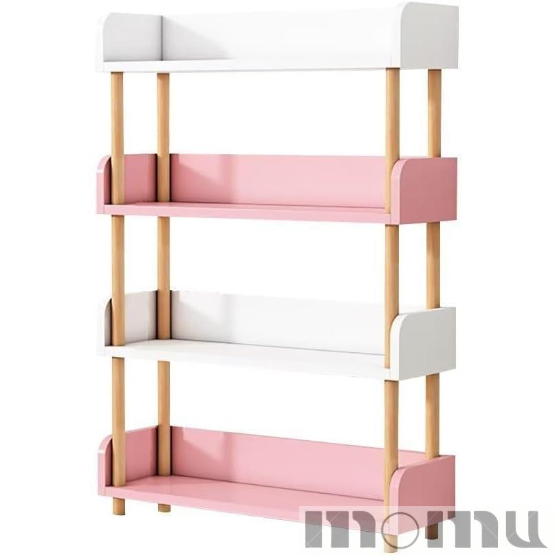 6段　木製シェルフ　棚　木棚　ラック　ピンク棚　ローズピンク 6段 木製シェルフ 棚 木棚 ラック ピンク棚 ローズピンク 本棚