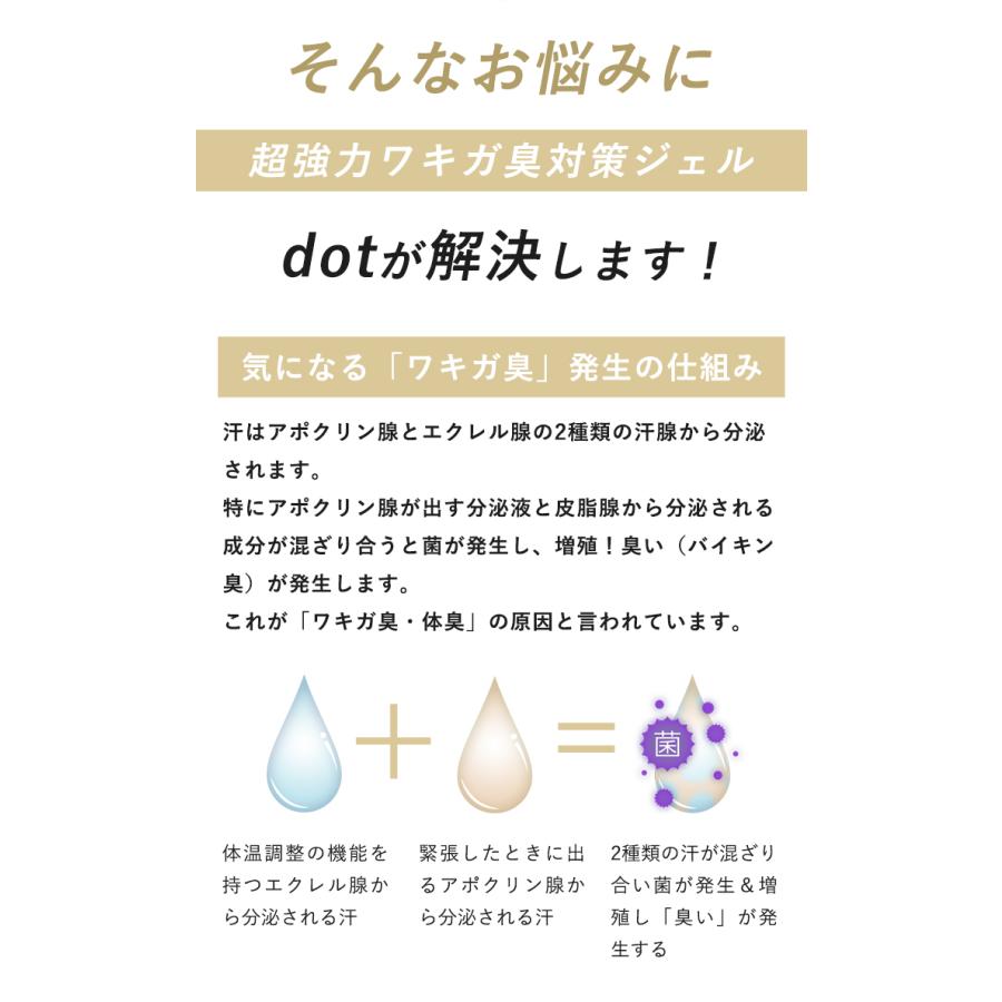 ワキガ対策 デオドラントジェル 加齢臭 足臭 体臭 制汗剤 dot 30ml 医薬部外品 スティック  送料無料 | dot. | 11