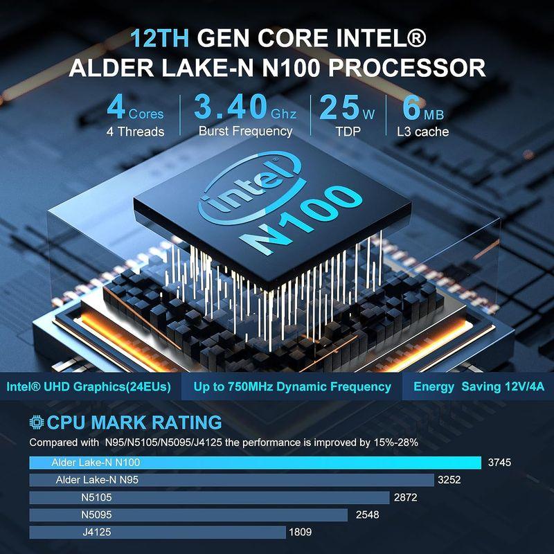 ミニPC　Celeron N4120　Windows11 XCY Intel Celeron N4100 Quad-Core Portable Mini PC with Dual