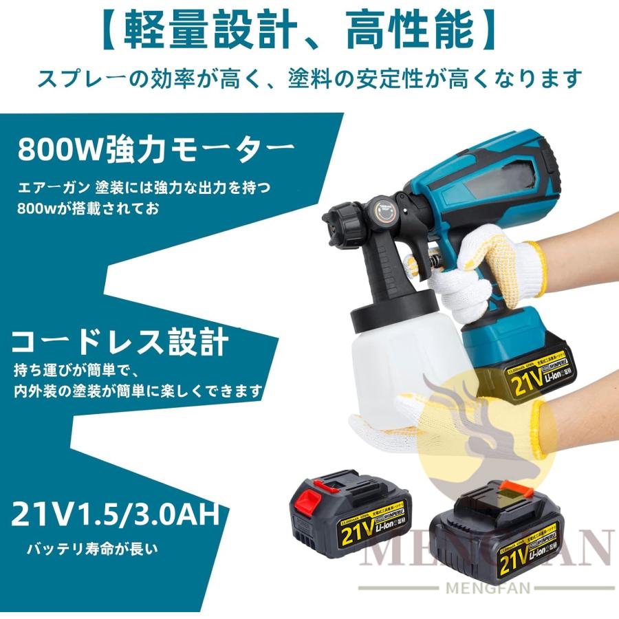スプレーガン 電動 コードレス 塗装 家庭用 充電式 電動塗装機 スプレーガン 電動 コードレス 塗装 家庭用 充電式 電動塗装機