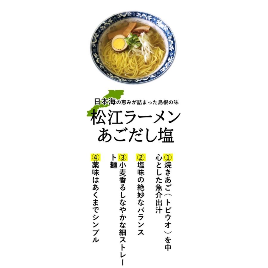 【焼きアゴの旨味がつまったスープ】松江ラーメンあごだし塩味　8食セット｜mengurume｜04