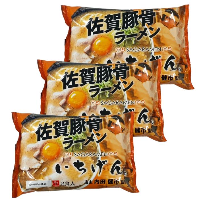 佐賀豚骨ラーメンいちげん。6食入り 送料無料 保存食 常温保存Ok