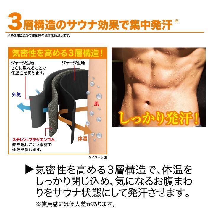 メンズ薄型4STEPシェイプウエスト用 メール便OK メンズ ダイエット 肉体改造 筋トレ 加圧 腹巻き サポーター｜mens-rescue｜02