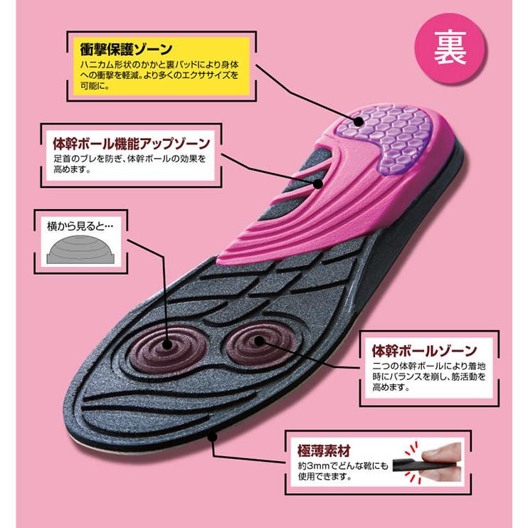 体幹筋エクササイズインソール ツインボール 靴底 体幹 エクササイズ