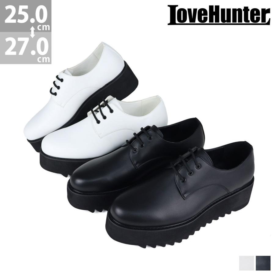 LOVEHUNTER（ラブハンター） オックスフォードシューズ メンズ 厚底 黒 