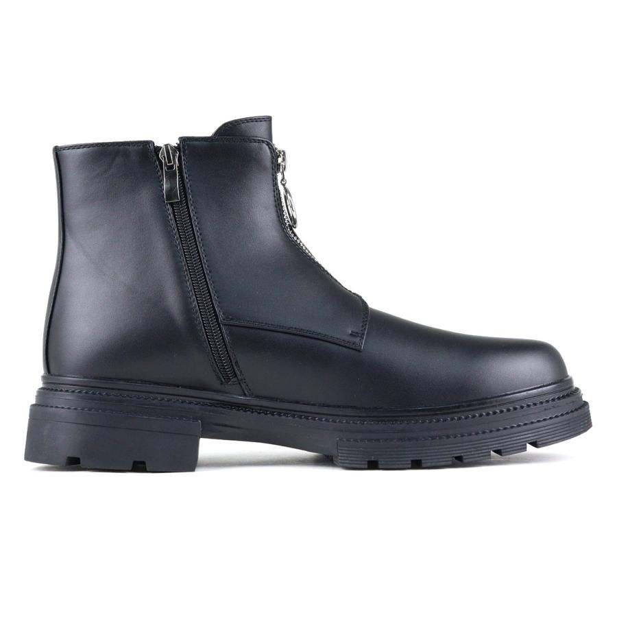 LOVEHUNTER ブーツ メンズ センタージップ メタル サイドジップ