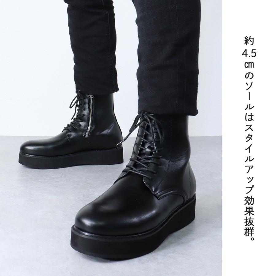 LOVEHUNTER ブーツ メンズ ショート 厚底 4.5cm ワーク レース LOVEHUNTER ブーツ メンズ ショート 厚底 4.5cm ワーク レース