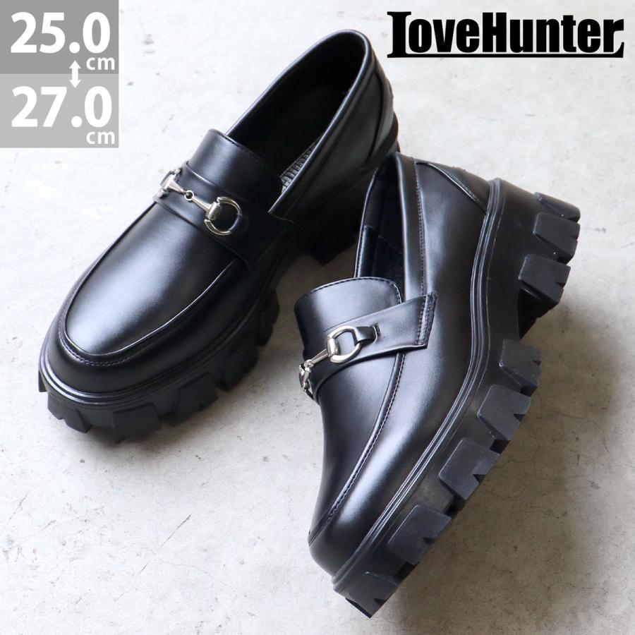 LOVEHUNTER（ラブハンター） ローファー メンズ 厚底 ビット 5.5cm
