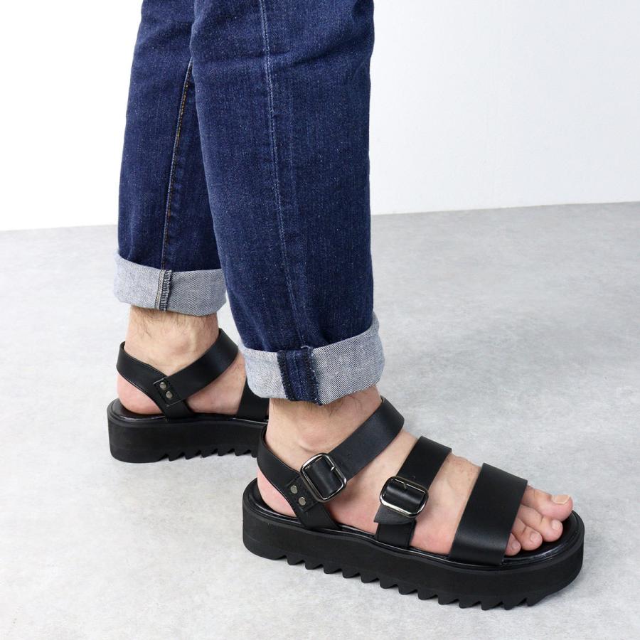 サンダル メンズ ストラップ 厚底 スポーツサンダル 防滑 脱げない 4cm 
