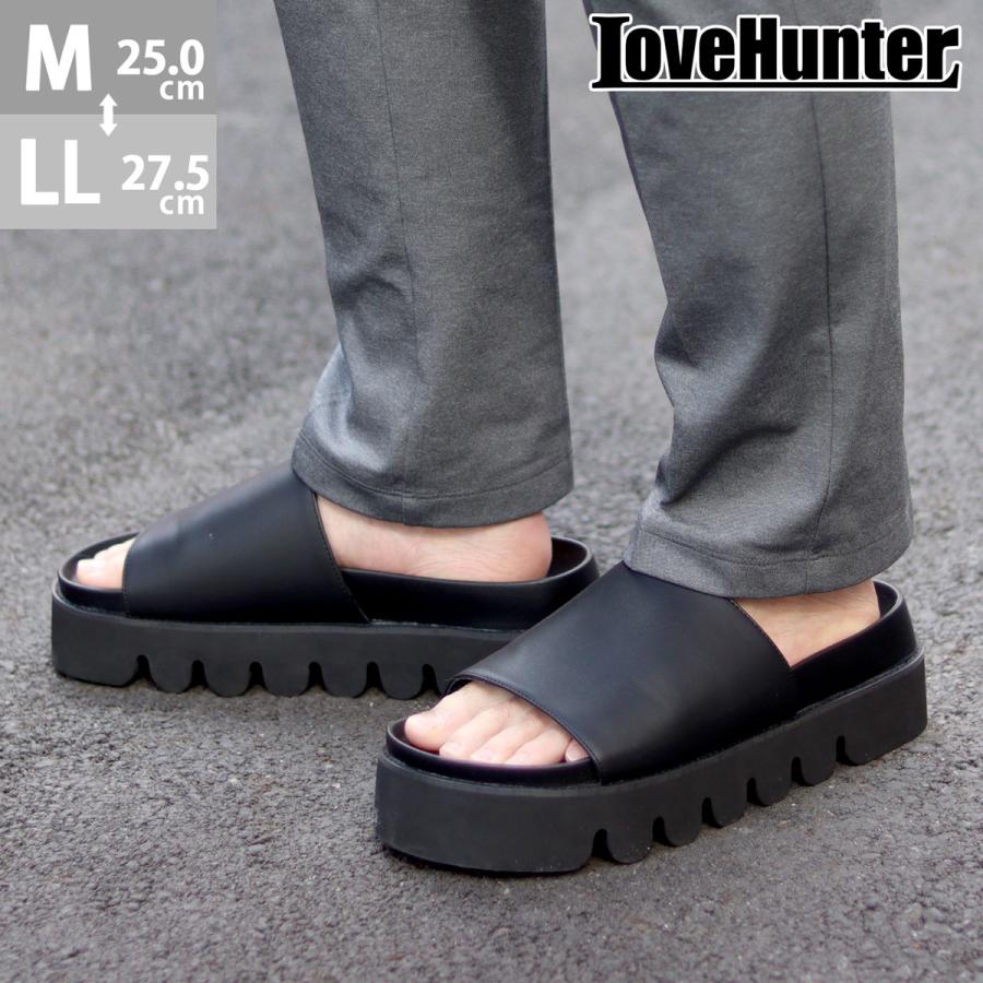LOVEHUNTER サンダル メンズ 厚底 4cm 黒 つっかけ スライド 楽 LOVEHUNTER サンダル メンズ 厚底 4cm 黒 つっかけ スライド 楽