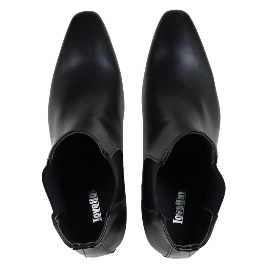 LOVEHUNTER（ラブハンター） ブーツ メンズ ヒール サイドゴア 黒