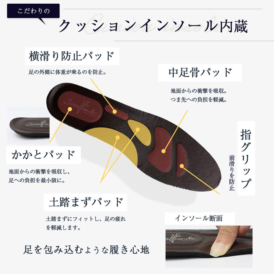 SARABANDE（サラバンド） ビジネスシューズ 本革 メンズ 黒 外羽根 U