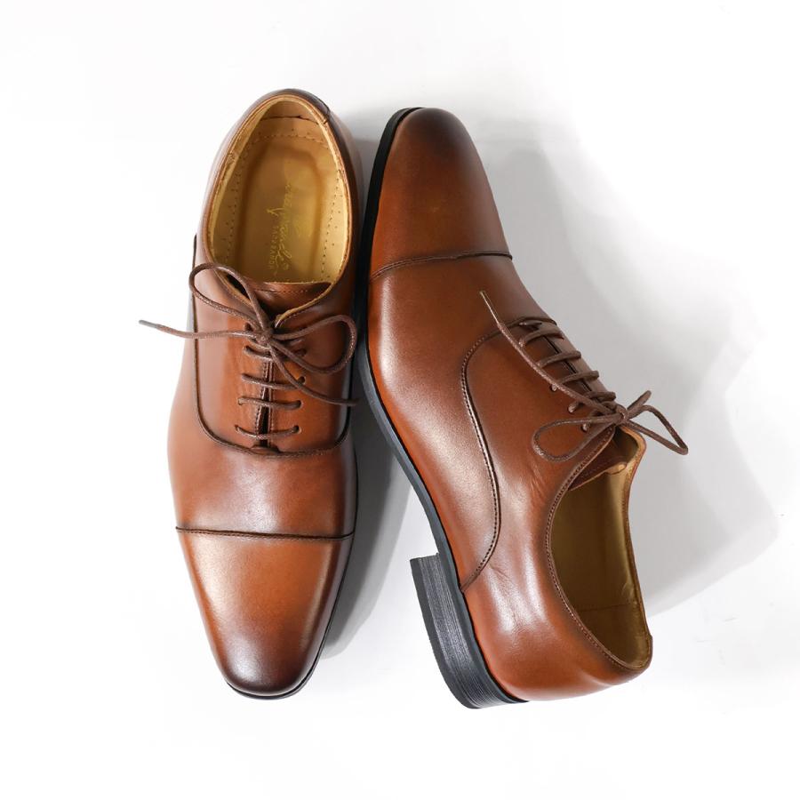 ランバンコレクション メンズ 革靴 オックスフォード ブラウン 26cm ランバンコレクション LANVIN COLLECTION 内羽根ストレートチップ